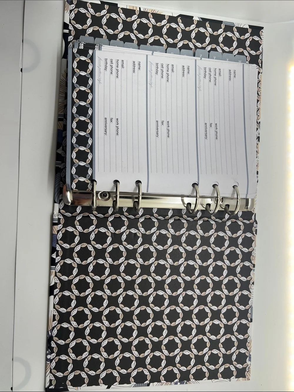 Vera Bradley Retired Camellia Floral Binder Address Book